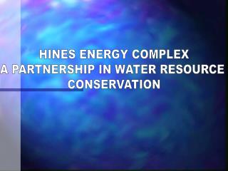 HINES ENERGY COMPLEX A PARTNERSHIP IN WATER RESOURCE CONSERVATION