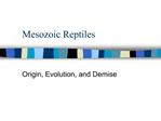 Mesozoic Reptiles