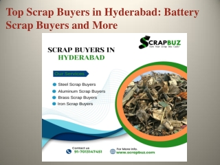 Top Scrap Buyers in Hyderabad Battery Scrap Buyers and More