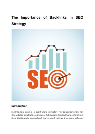 The Importance of Backlinks in SEO Strategy