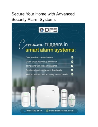 Secure Your Home with Advanced Security Alarm Systems