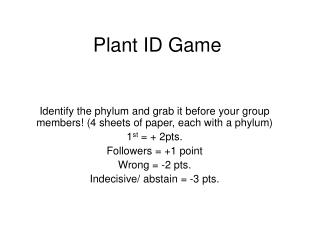 Plant ID Game