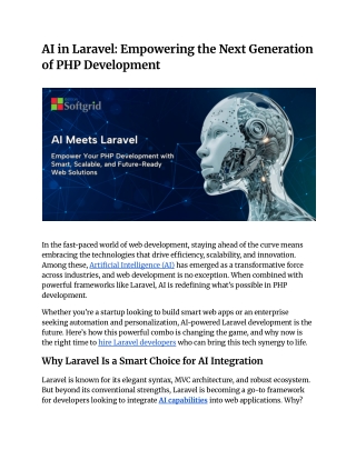 AI in Laravel_ Empowering the Next Generation of PHP Development
