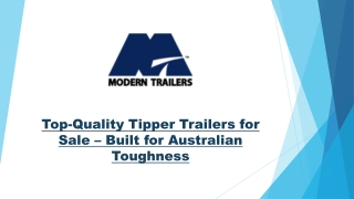 Top-Quality Tipper Trailers for Sale – Built for Australian Toughness