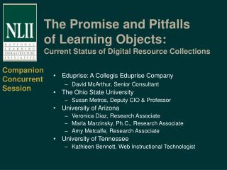 The Promise and Pitfalls of Learning Objects: Current Status of Digital Resource Collections