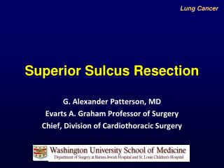 Superior Sulcus Resection
