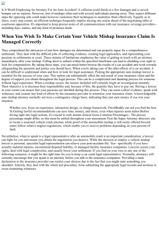 Is It Worth Employing A Lawyer For A Vehicle Crash?