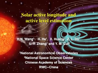 H.N. Wang 1 ， H. He 1 , X. Huang 1 , Z. L. Du 1 L. Y. Zhang 1 and Y. M. Cui 2 1 National Astronomical Observatories