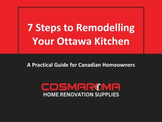 7 Steps to Remodelling Your Ottawa Kitchen  Cosmaroma