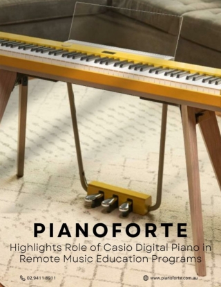 Pianoforte Highlights Role of Casio Digital Piano in Remote Music Education Programs