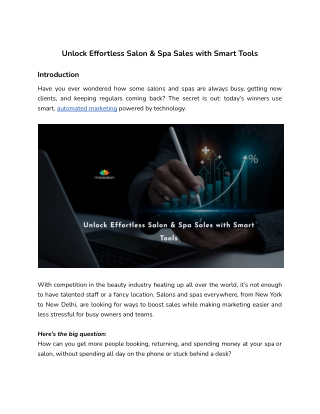 Effortless Salon & Spa Sales with Automation