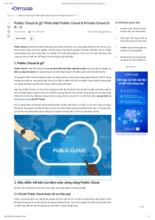 Public Cloud là gì? Phân biệt Public Cloud & Private Cloud từ A – Z