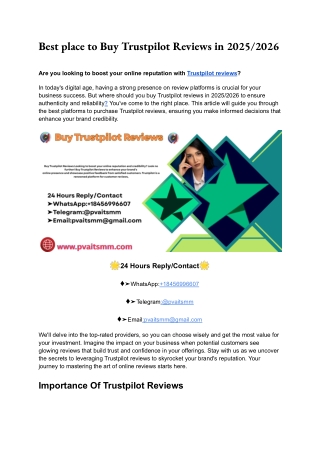 Best place to Buy Trustpilot Reviews in 2025_2026