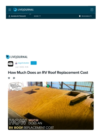 RV Roof Repair Michigan Guide on Roof Replacement Cost