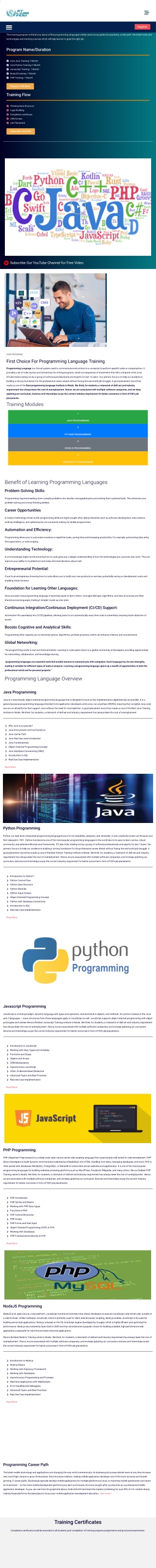 Best Programming Language Training in noida