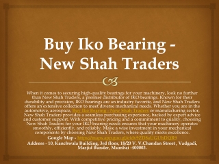 Buy Iko Bearing - New Shah Traders