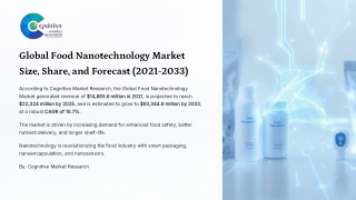Global Food Nanotechnology Market Size Share and Forecast 2021-2033
