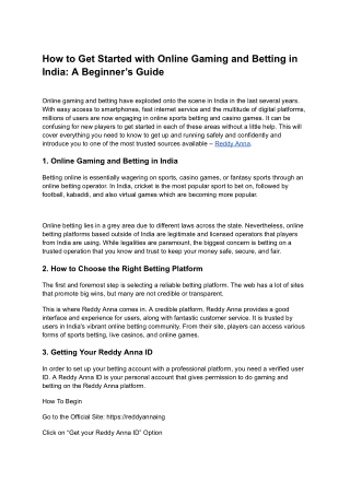 How to Get Started with Online Gaming and Betting in India A Beginner’s Guide _R