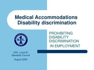 Medical Accommodations Disability discrimination