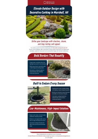 Elevate Outdoor Design with Decorative Curbing in Marshall, WI