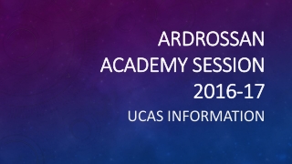 Ardrossan academy session 2016-17
