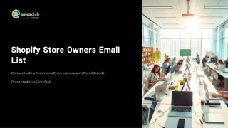 Buy Shopify Store Owner Emails | B2B eCommerce Leads