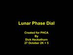 Lunar Phase Dial