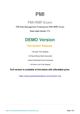 PMI-RMP PDF Question and Answer