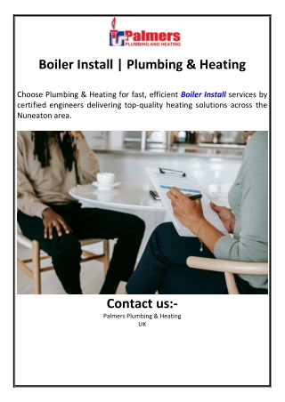 Boiler Install | Plumbing & Heating