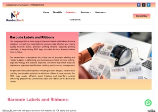 Get the Best Barcode Ribbon Price in Dubai – Only at Mantaz Technologies