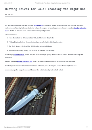 Hunting Knives For Sale In UK: A Must-Have Tool for Outdoor Enthusiasts