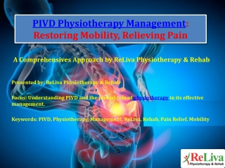 PIVD Physiotherapy Management PPT