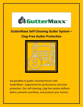 GutterMaxx Self-Cleaning Gutter System – Clog-Free Gutter Protection