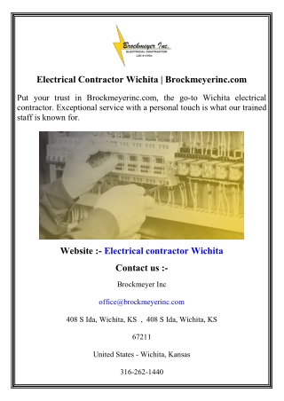 Electrical Contractor Wichita   Brockmeyerinc.com