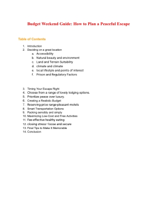 Budget Weekend Guide_ How to Plan a Peaceful Escape (1)