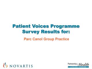 Patient Voices Programme Survey Results for: