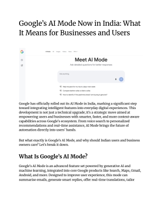 Google’s AI Mode Now in India_ What It Means for Businesses and Users