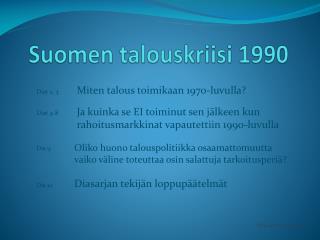 Suomen talouskriisi 1990