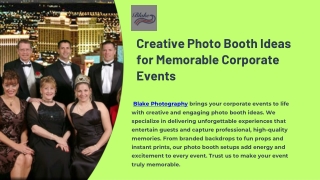 Creative Photo Booth Ideas for Memorable Corporate Events