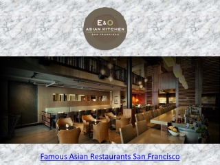 Modern Asian Restaurant San Francisco