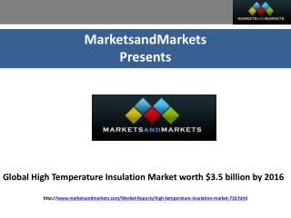 Global High Temperature Insulation Market worth $3.5 billion