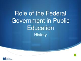 Role of the Federal Government in Public Education