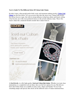 Different Styles Of Cuban Link Chains