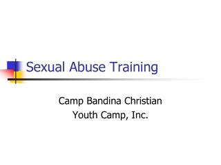 Sexual Abuse Training