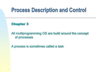 Process Description and Control