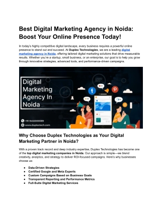 Best Digital Marketing Agency in Noida
