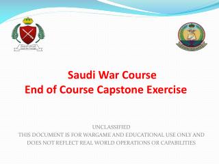Saudi War Course End of Course Capstone Exercise