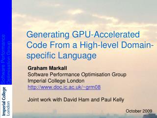 Generating GPU-Accelerated Code From a High-level Domain-specific Language