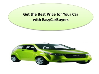 Get the Best Price for Your Car with EasyCarBuyers