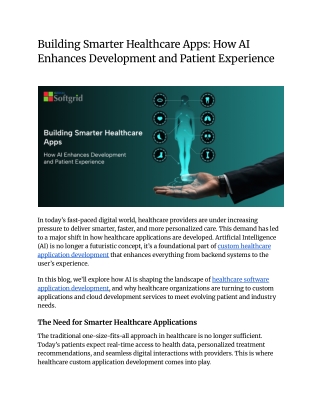 Building Smarter Healthcare Apps_ How AI Enhances Development and Patient Experience